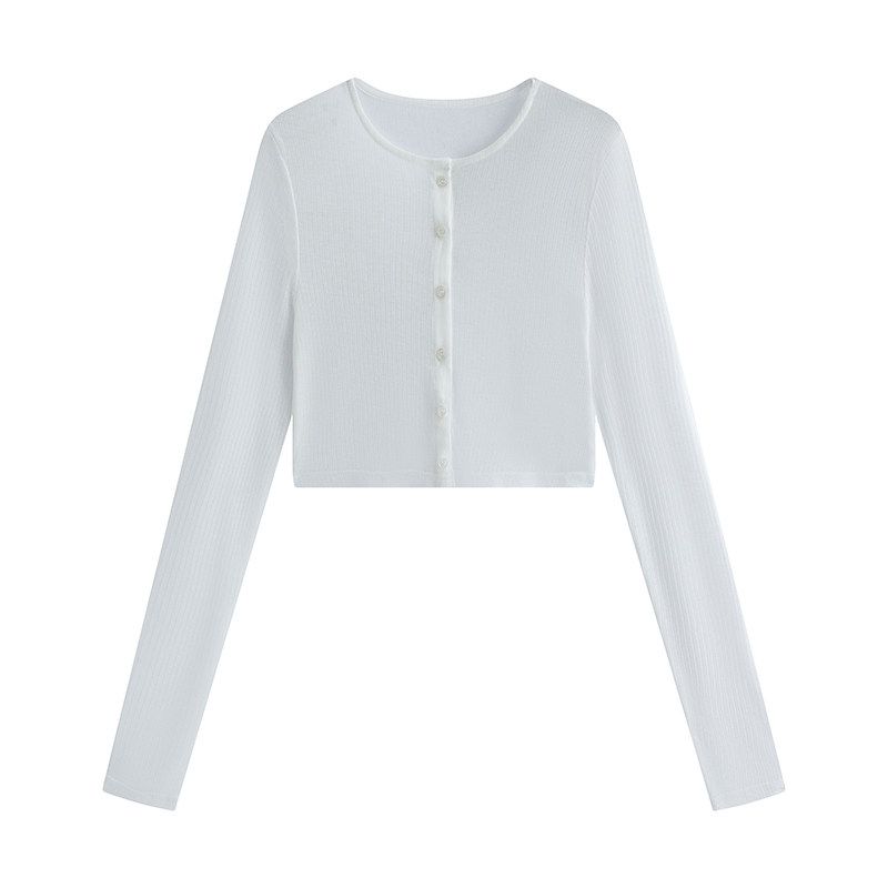 

Julu Studio Level Wave Wave Chubby Girl s Pure Desire Sling/Sun Protection Cardigan Plus size set White Cardigan L(53kg-60kg)