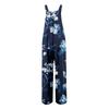 Womens Overalls Casual Print Wide Leg Jumpsuits Bib Rompers Sleeveless Straps With Pockets Outfits