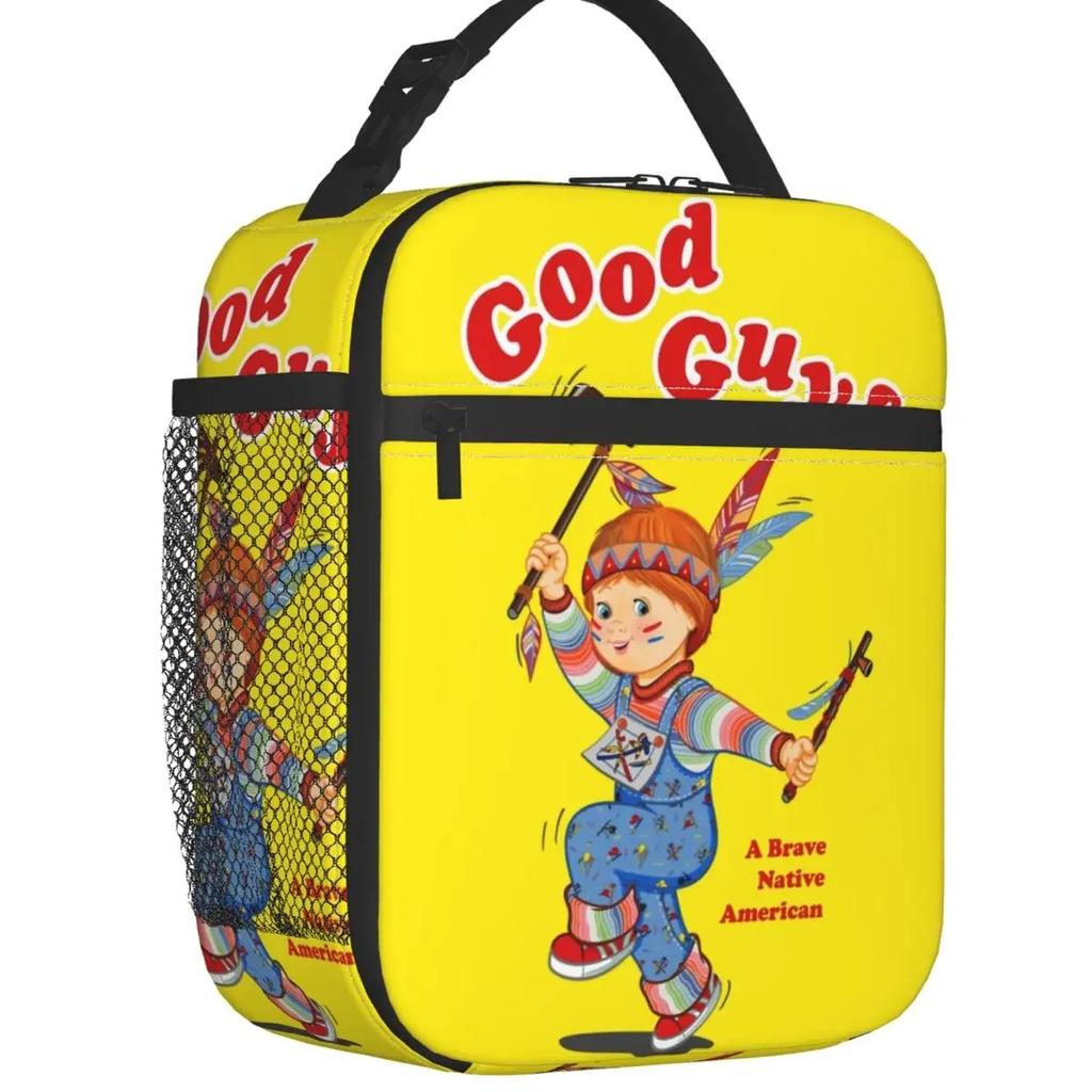 Good Guys Baseball Player Resuable Lunch Boxes Leakproof Child's Play Chucky Thermal Cooler Food Insulated Lunch Bag Kids School