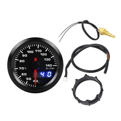 52mm Oil Temperature Gauge Accurate Monitoring 40 To 140 Celsius Pointer Indication Universal Fit for All DC12V Cars
