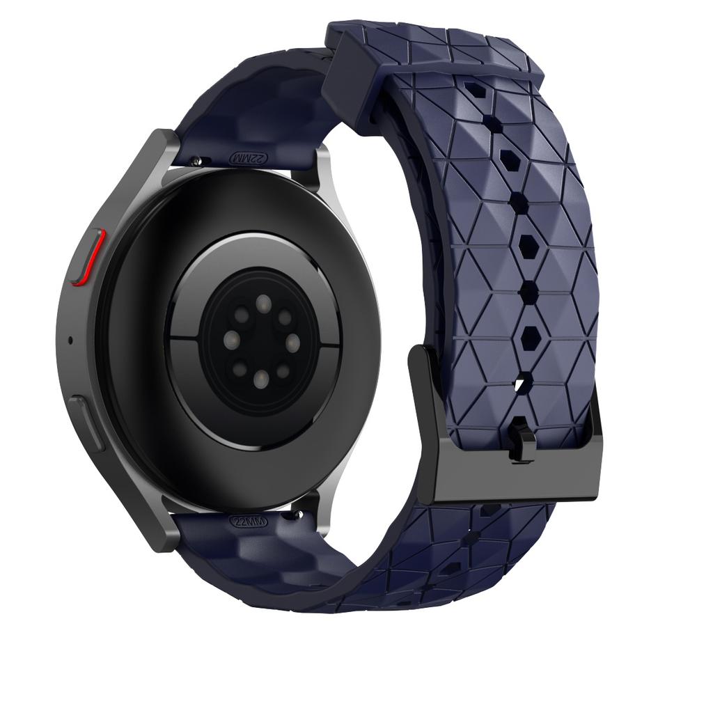22mm 20mm Silicone Strap For Samsung Watch 7/6/5/4 Huawei Watch 4/3/GT5-4-3 Football Pattern Bracelet Amazfit GTR 4/Balance Band