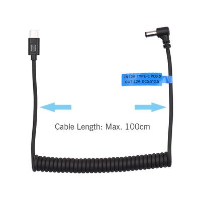 12V PD3.0 USB Typ C Stecker auf 12V DC5.5*2.5mm Stecker Stromkabel Ladekabel Adapter