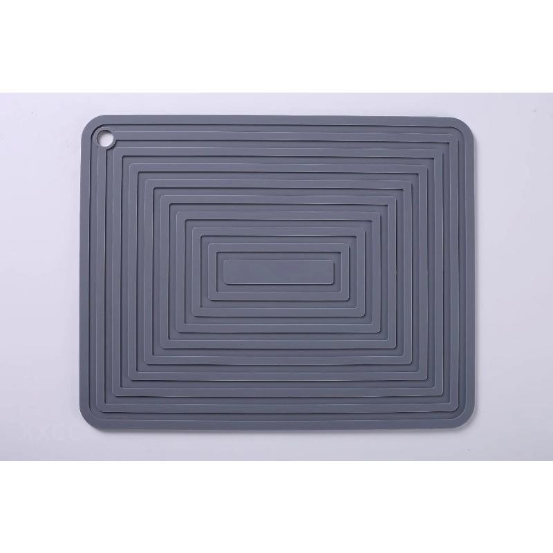 Silicone Pot Mat Square Thickened Heat Insulation High Quality Durable Design Safe for Children Mat Non Slip Corrugated Models Kitchen Table Mats