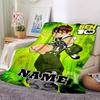 Custom Name Ben Alien Force Adventure Party Blanket For Couch Bed Plush Cozy Fuzzy Blanket Super Soft Warm Blankets For Fall And Winter 09165