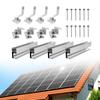 CP-SETUNO Solar Panel Mounting Set, Photovoltaic Mounting Rail for 1/2/4 Solar Panel, 300 Mm Aluminum Mounting Rail, for 30/35 M