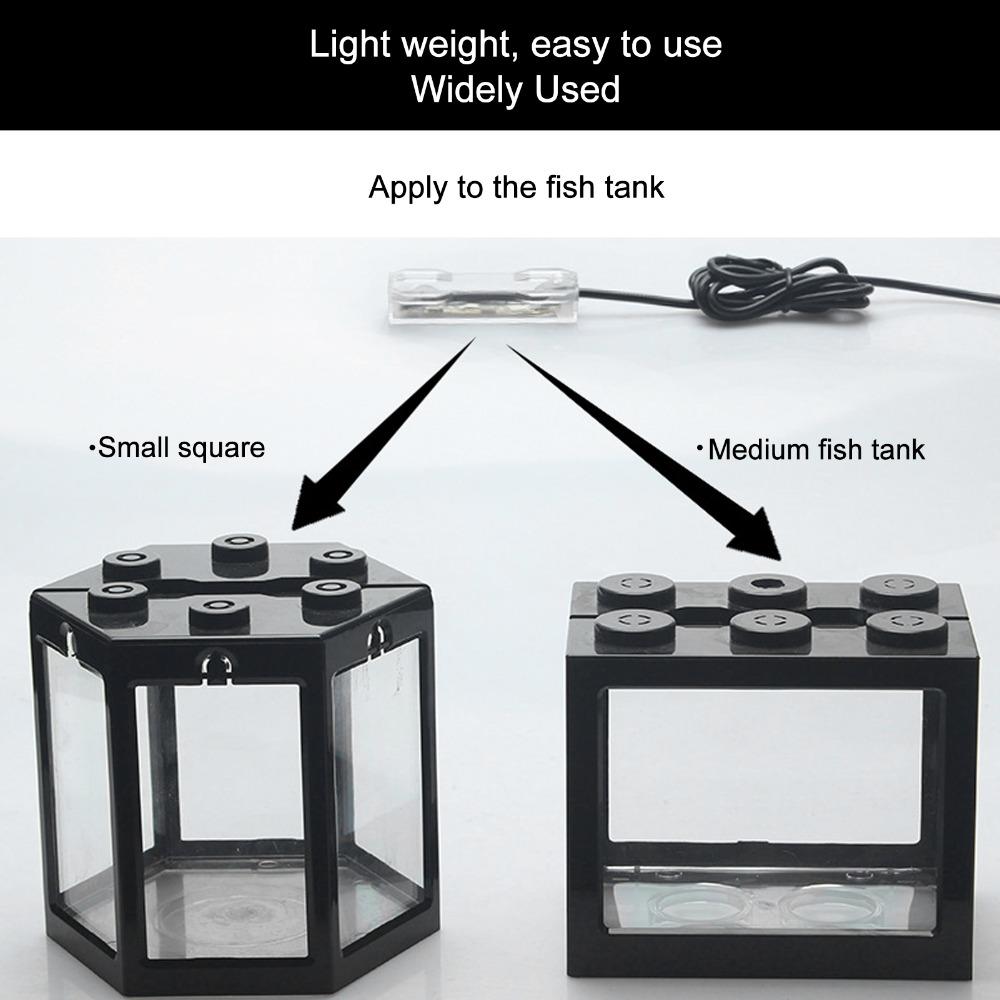 Colorful Light LED Aquarium Light Split Type Remote Control Micro Landscape Light Hex Square Blocks LED Fish Tank Light Aquarium