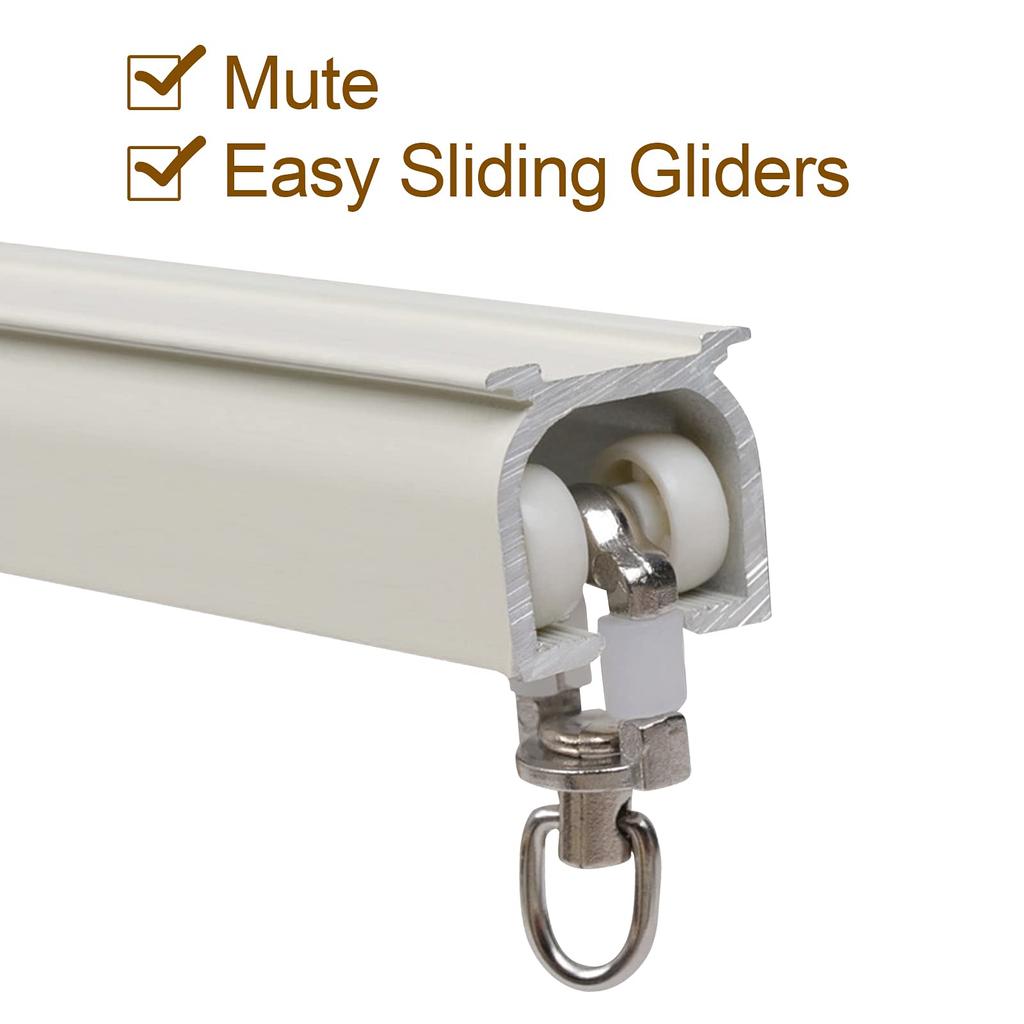 20pcs Aluminum Alloy Curtain Gliders For Ceiling Mounting And Noise Reduction In Any Room Curtain Movement