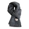 Korean Solid Color Wool Blend Scarf, Blue-Green, Unisex Autumn-Winter Neck Warmer