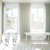Barydat 60 Pcs Curtain Track Roller Hooks Curtain Rail Pulleys Runners Plastic Ceiling Gliders Window Rods Dual Wheel Roller Carriers Mounted Curtain