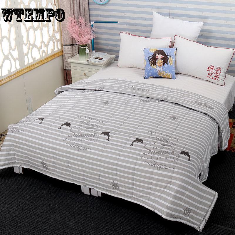 WTEMPO Summer cool quilt aer conditionat este summer summer core student print vara pilota subtire
