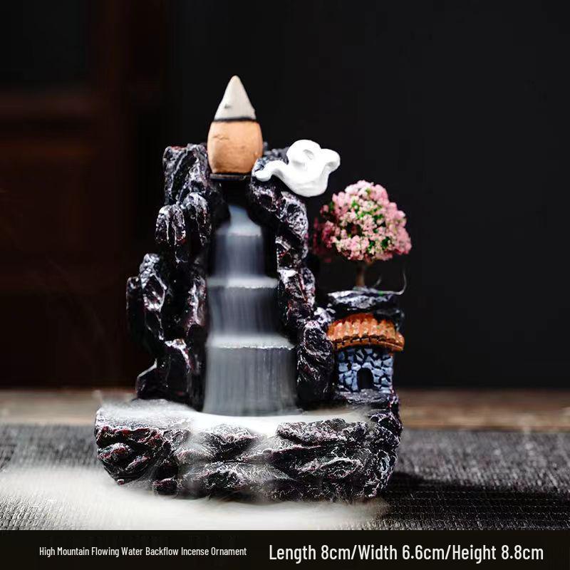 Retro Resin Backflow Incense Burner for Home and Tea Ceremony
