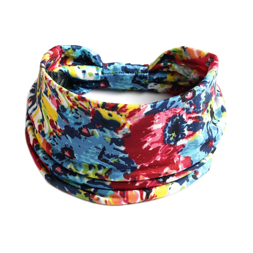 Bohemian Wide Cotton Stretch Headbands Women Headwrap Turban Headwear Bandage Hairbands Bandana Wide Headbands Hair Accessories