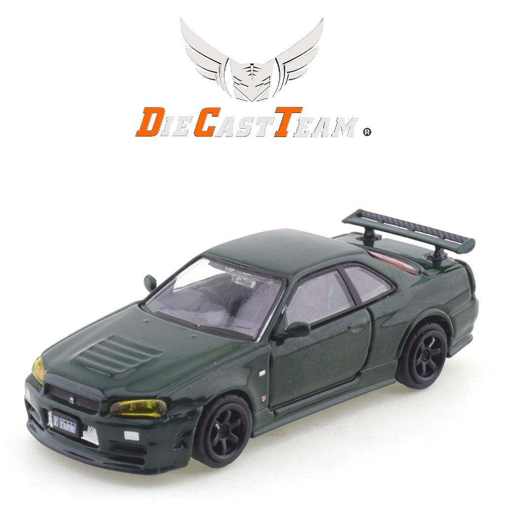 DCT/DM 1/64 Nissan GTR R34 Car Alloy Toys Motor Vehicle Diecast Metal Model Kids Toys Boys