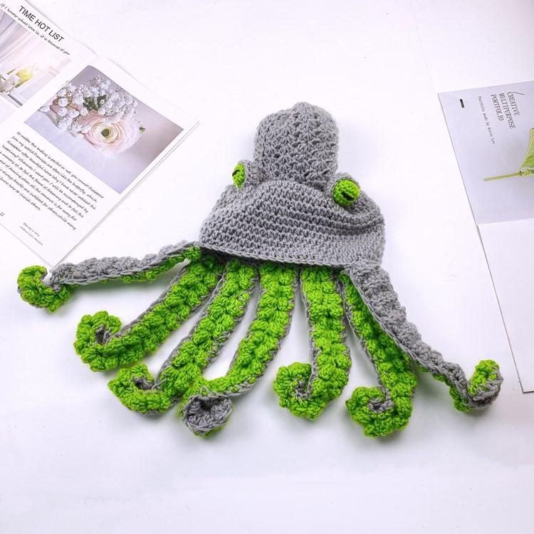 Cross-Border Adult Party Prank Crochet Octopus Hat