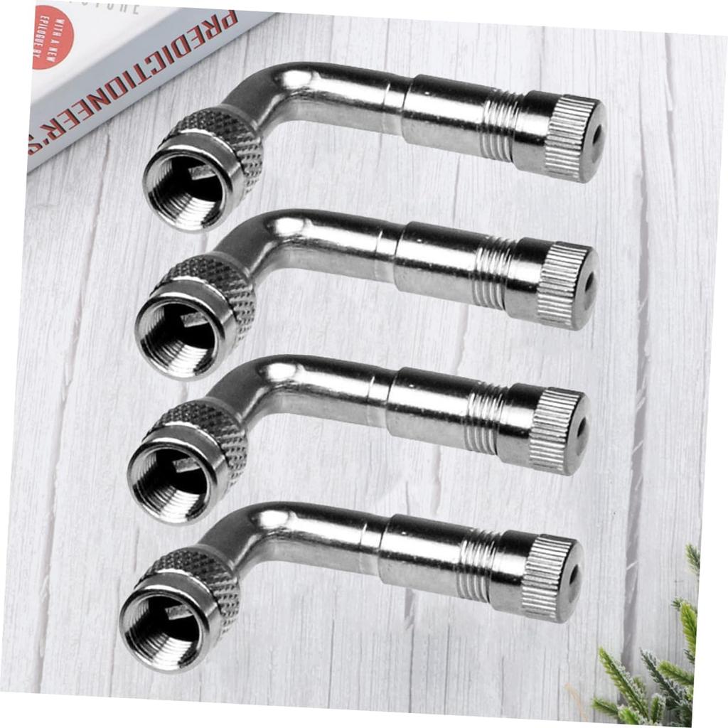 8 Pcs 90 Schrader Valve Brass Air Tyre Valve Schrader Stem 90 Degree Stem Extension Adapter