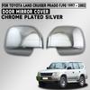 ABS Chrome Plated Silver Car Door Mirror Cover For Toyota Land Cruiser Prado FJ90 1997 - 2002 Car Accessories Exterior Decorate