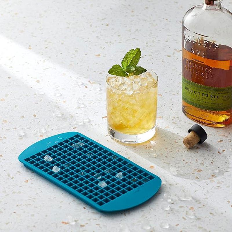 160 Grid Mini Silicone Ice Tray Ice Cube Foldable Ice Mold Mold Ice Space Saving Whiskey Cocktail Ice Maker Silicone Mold