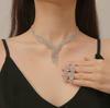 Luxury Bridal Rhinestone Necklace & Earring Set for Women