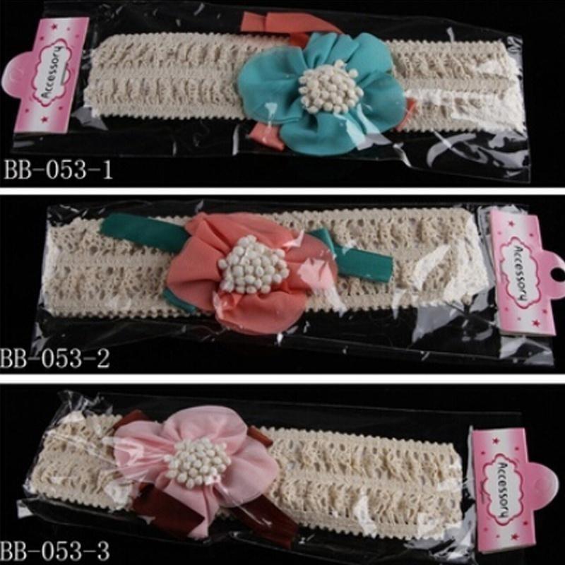 Babys Spitzenblumen Stirnband Haaraccessoires Mädchen Säugling Haarband