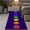 Bohemian Seven Chakras Carpet Multicolor Planet Butterfly Flower of Life Flower Suitable Bedroom Room Floor Decor Anti-slip Rugs