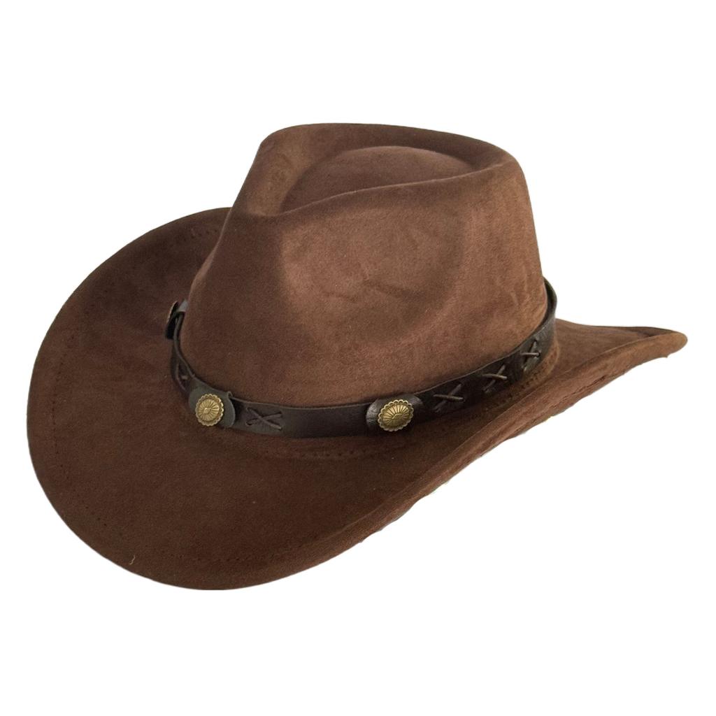 Hot-selling retro bull's head big-brimmed top hat, European and American suede western cowboy hat, men's temperament jazz hat
