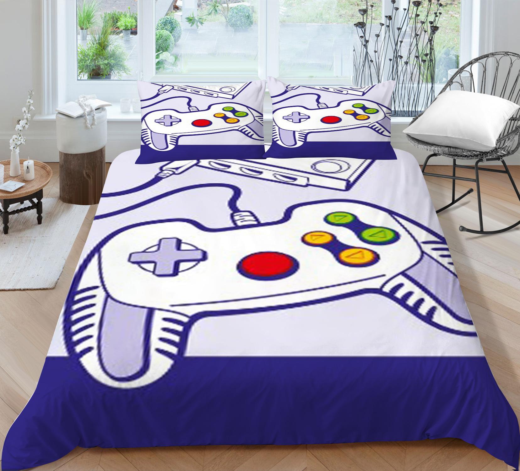 

Пододеяльник с 3D цифровой печатью Наволочка Набор из двух или трех предметов Домашний текстильный комплект Полиэстер Игровая консоль 90*200