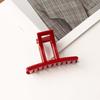 Korean Acrylic Red Geometric Hair Claw for Women Fashion Small Large Square Hair Crabs Clip Hair Clamps Hair Accessories