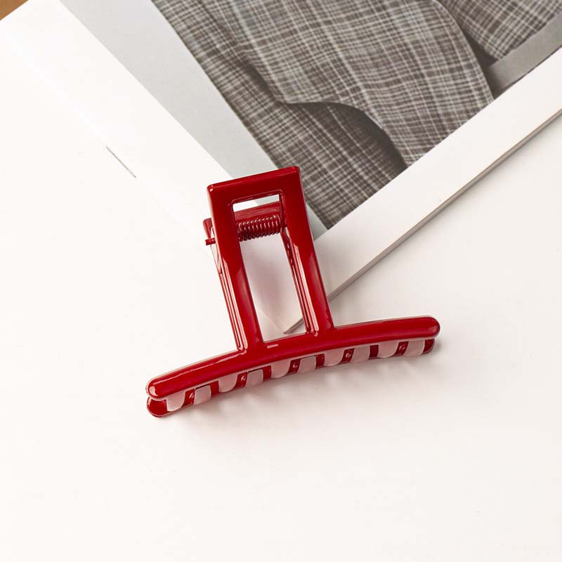 Korean Acrylic Red Geometric Hair Claw for Women Fashion Small Large Square Hair Crabs Clip Hair Clamps Hair Accessories