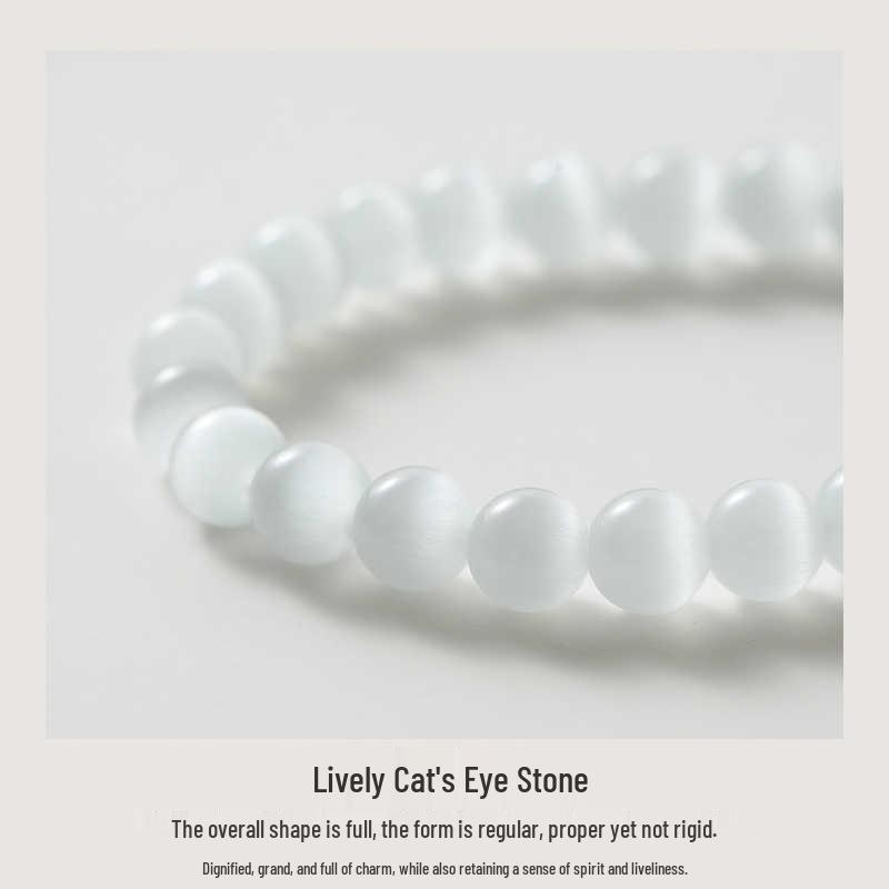 New Natural Cat's Eye Fu Character Bracelet - Versatile Niche Design for Women, Perfect Gift for Best Friend
