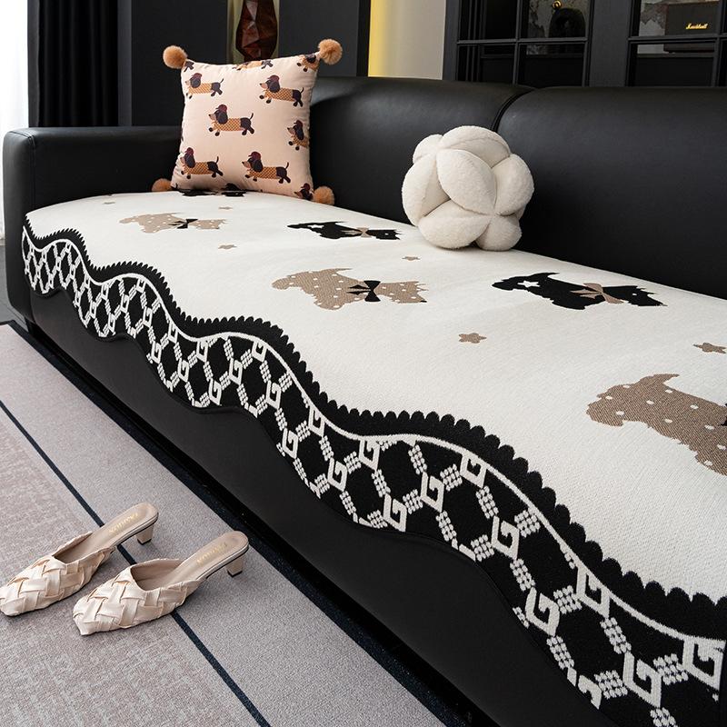 New Special-Shaped Leather Sofa Cushion Universal In All Seasons Light Luxury High-End Cover Cloth Straight Row One-Piece Seat Cushion 9070cm 2133₽