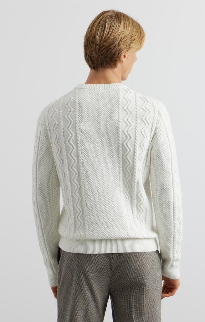 Cable-Knit Round Neck Sweater Xl
