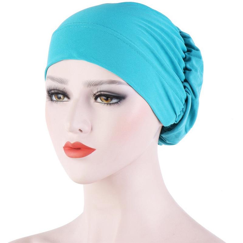 New Fashion Printed Turban Hat Classic Cap Muslim Stretch Head Scarf Hat Cap Turban Bonnet Women Inner Chemotherapy Underscarf