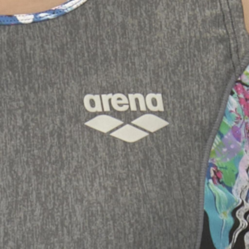 Swimsuit Fitness Separates Mid Insert Gray x Black L [Arena] (Cover Back, Leg, Pad) Women's (GYBK)