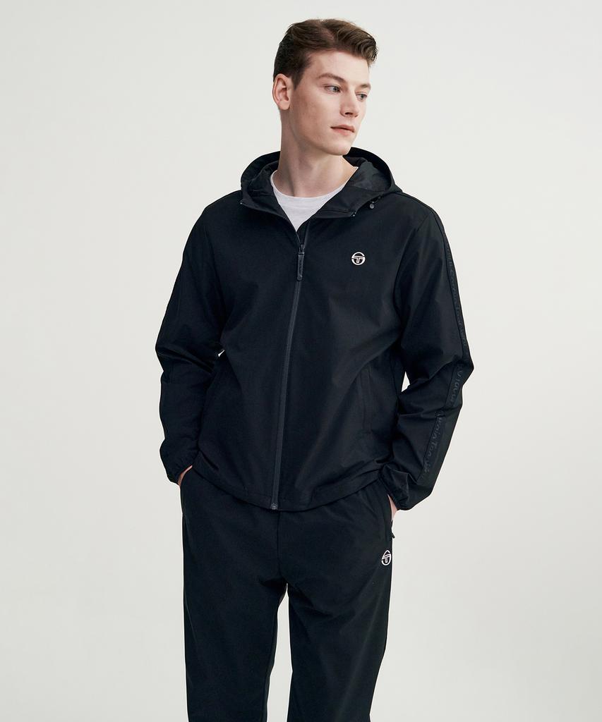 Sergio Tacchini M Essential Warm-Up Hooded Jacket (Black)