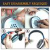 SOULWIT Protective Kit for AirPods Max TPU Cover Headband Cover Earpad Case Protection Accessory Easily Slim 2/1 (2026/2024/2020, USB-C/Lightning) - +