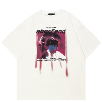 2024 Streetwear Overlapping Portrait Unisex T-Shirt Cotton Tshirt Unisex Tops Tees Summer Short Sleeves T Shirt