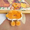 Bread Toast Sausage Adorable Mini Bear Plush Keyring Extensible Feet Kid Cartoon