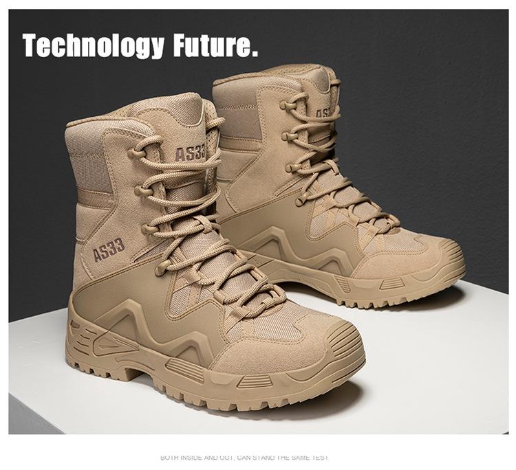 Men's Waterproof Russian Tactical Combat Boots - Wear-Resistant Non-Slip Hiking & Mountaineering Shoes