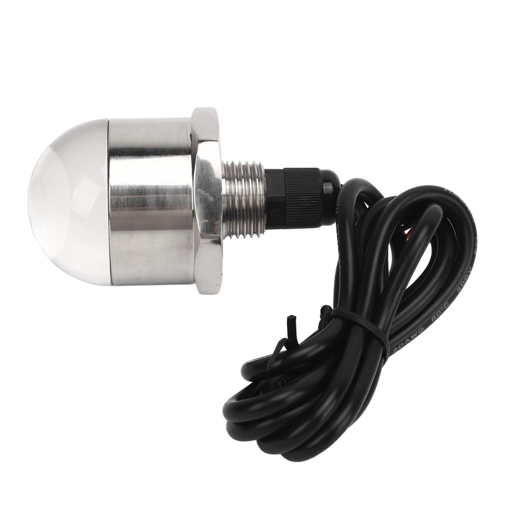 9 LED Boat Plug Light M12 12V Marine Bright Underwater Fishing Night Lights for Yacht Ship Blue