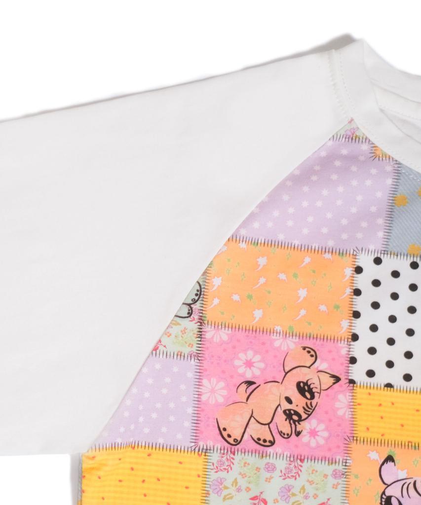 NICEGHOSTCLUB Patchwork Quilted Printed Mini Tee_White(Ng2Gmut545A)