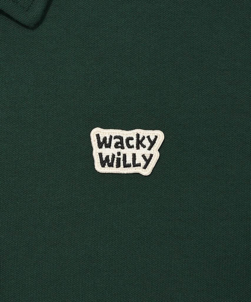 WACKY WILLY Sweat Collar Short Sleeve T-Shirt Green