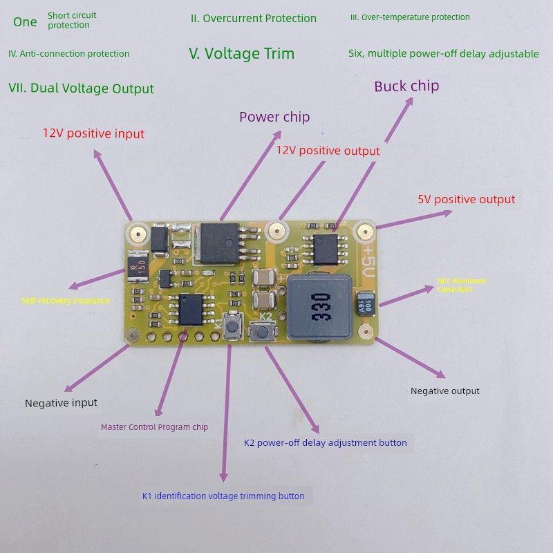 Suitable for Chery Arrizo 5/7 Reading Light Ceiling Lamp Non-Destructive Power Connection Dash Cam Voltage Reducer Controller Wiring Harness