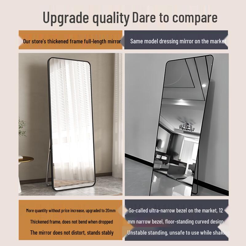 Elegant White Full-Length Dressing Mirror