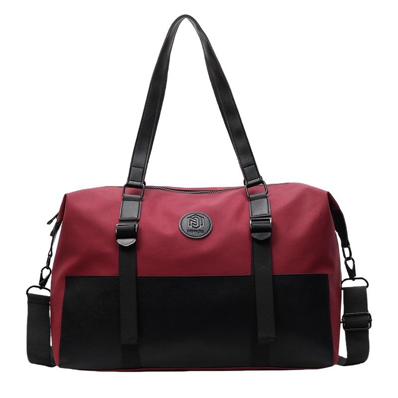 

Contrast yoga gym bag dry and wet separation sports duffle bag large capacity storage travel sports bag красный