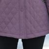 Women's Quilted Jacket Autumn Long-sleeved Jacket Parkas Cotton-padded Tops Mother Cotton Coat Plus Size Feminino