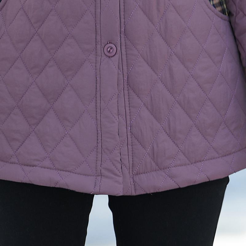 Women's Quilted Jacket Autumn Long-sleeved Jacket Parkas Cotton-padded Tops Mother Cotton Coat Plus Size Feminino