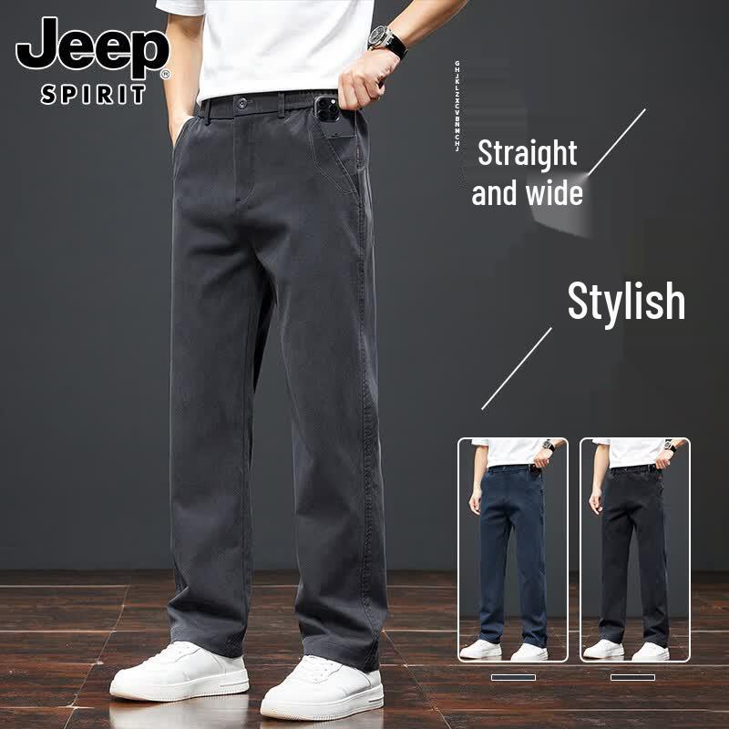 JEEP SPIRIT Men's Loose Straight Casual Business Pants