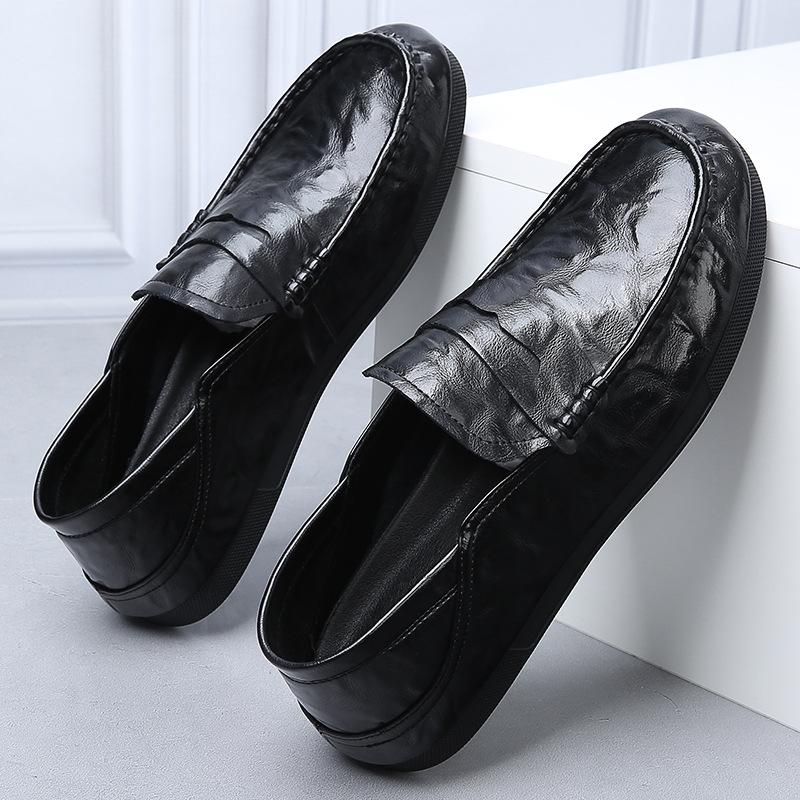 Genuine Leather Doudou Shoes Men's Shoes 2025 New Loafer Tide Shoes Men's Korean Version Versatile One-pedal Driving Casual Leather Shoes