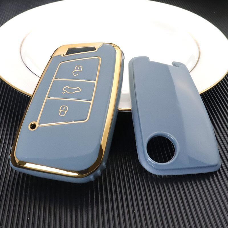 

Чехол для автомобильного ключа, защитный чехол, подходящий для 5-ключевых автомобильных ключей Edge One Size синий