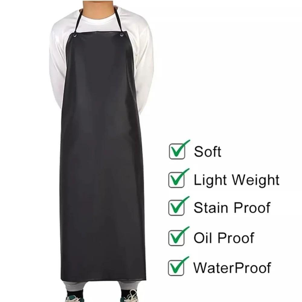Waterproof PVC Apron Thickened Catering Work Clothes Reusable Kitchen Cooking Apron  Men Women